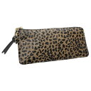 DAICO Pisoraro(ピソラロ) ハラコ 薄マチロングウォレット LEOPARD-BR PR240(4)