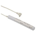 【タイムセール ポイント5倍】 OHM 回転スリムタップ 6個口 1.5m ホワイト HS-T61C5S3-W