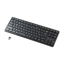 【タイムセール ポイント5倍】 サンワサプライ ワイヤレス静音キーボード 2.4GHzワイヤレス テンキーなし SKB-WL38BK(2)