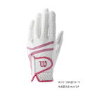 【5/10 ポイント9倍】 ウイルソン パフォーマンスネオ レディースグローブ 左手用 ホワイト/ピンク 19cm