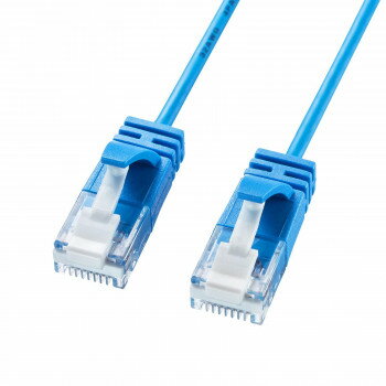 【タイムセール ポイント5倍】 サンワサプライ カテゴリ6A極細LANケーブル KB-SL6A-02BL