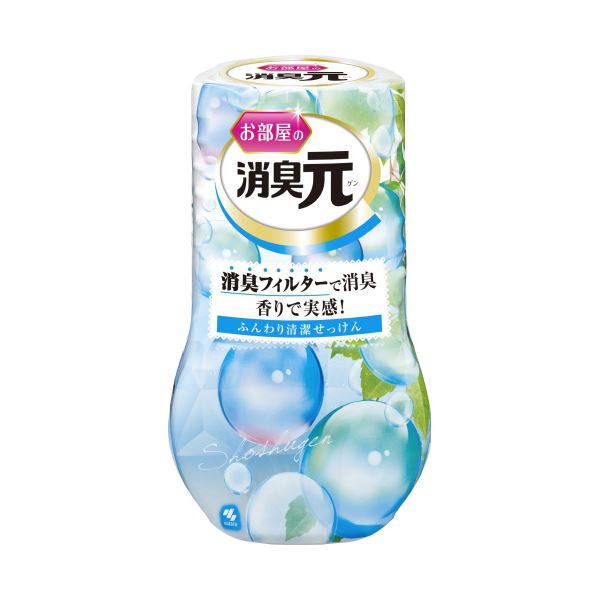 （まとめ）小林製薬 お部屋の消臭元 せっけん400mL（×5セット）