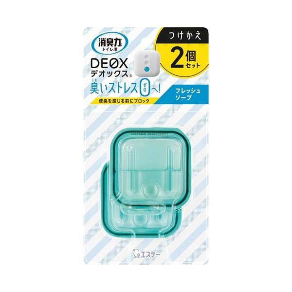 （まとめ）エステー 消臭力 DEOX つけかえ フレッシュソープ2個（×3セット）