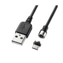 【タイムセール ポイント5倍】 (5個セット) サンワサプライ Magnet脱着式microUSBケーブル1m KU-MMG1X5(2)