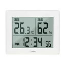 【タイムセール!ショップポイント5倍】 dretec ドリテック 大画面温湿度計 ハキミエ ホワイト 0-506WT