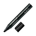 【P7倍!+買い回り】 ステッドラー 油性マーカー ルモカラー太書き斧型 B(2.0~5.0mm) ブラック 350-9 1セット(10本)