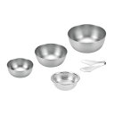 【タイムセール ポイント5倍】 燕人の匠 ボウル4点セット(トング付)(ボウル21cm&18cm&15cm&パンチングボウル15cm) ETF-1000