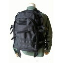 【タイムセール ポイント5倍】 防水布使用米軍 A-3モール対応リュックレプリカ ブラック
