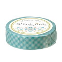 【5/15は!ポイント10倍】 (まとめ) ニチバンプチジョア マスキングテープ 15mm×18m ギンガムチェック(ライトブルー) PJMT-15S005 1...
