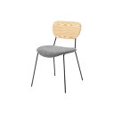 【P13倍!7/30限定】 (まとめ) チェア グレー 完成品 (×2セット) シンプル