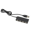 【タイムセール ポイント5倍】 Digio2 USB2.0 4ポートハブ 80cm UH-2624BK ブラック