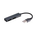 【タイムセール ポイント5倍】 (3セット) ナカバヤシ USB2.02ポートハブ グレー UH-2532GYX3