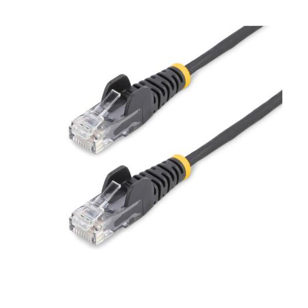 (まとめ) StarTech.com カテゴリ6 LANケーブル 極細タイプ ツメ折れ防止 3m ブラック N6PAT300CMBKS1本 (×3セット)