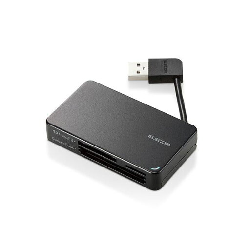 【5/14は!ポイント9倍】 (5個セット) エレコム USB2.0対応メモリカードリーダー/ケーブル収納型タイプ ブラック MR-K304BKX5 【5/14は!ポイント9倍】 (5個セット) エレコム USB2.0対応メモリカードリーダー/ケーブル収納型タイプ ブラック MR-K304BKX5