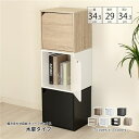 【ポイント8倍】 組み合わせ自由 キューブボックス 木扉 ブラック 組立品(代引不可)