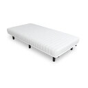【ポイント8倍】 脚付き ポケットコイル マットレスベッド 約幅195×奥行95×高さ35cm ホワイト 組立品 ベッドルーム 寝室 インテリア家具