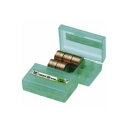 【5/1は! ポイント10倍】 (まとめ)オープン工業 コインケース M-10W 10円用 収納100枚(×20セット)