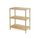 【7/20 P9倍!】 ウッドラック 3段 ナチュラル 組立品