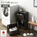 【タイムセール ポイント5倍】 クレバン322隠せるランドリーラック2段 ブラウン