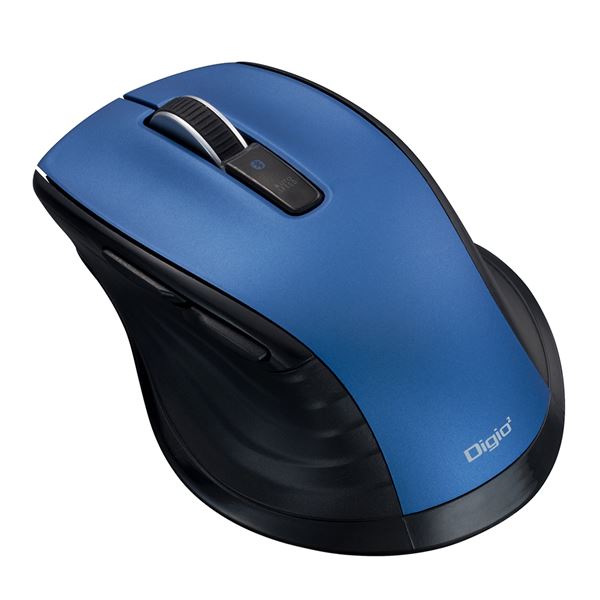 【5/10 ポイント9倍】 Digio2 Bluetooth 静音マウス 5ボタン/BlueLED MUS-BKF228BL ブルー