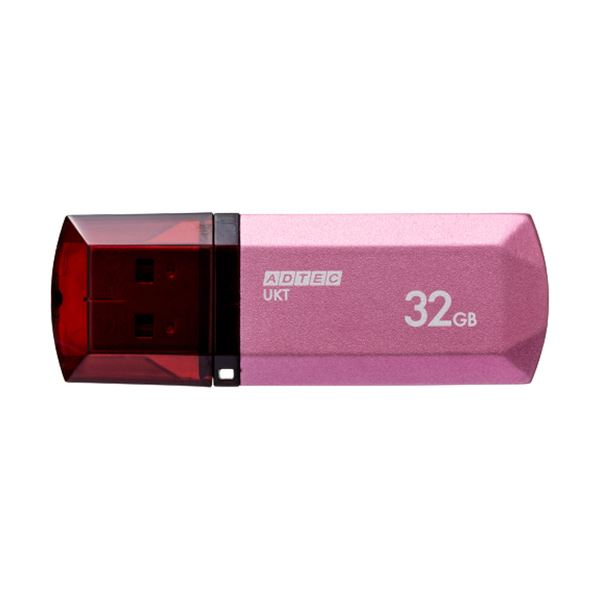 【★8倍！マラソン最終 5/27 01:59まで！】 （まとめ）アドテック USB2.0キャップ式フラッシュメモリ 32GB パッションピンク AD-UKTPP32G-U2R 1個【×10セット】