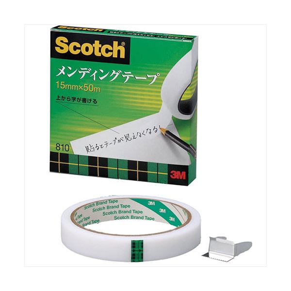 【ポイント8倍! 買いまわりで+最大10倍+SPU】 【5個セット】 3M Scotch スコッチ メンディングテープ 15mm×50m 3M-810-3-15X5