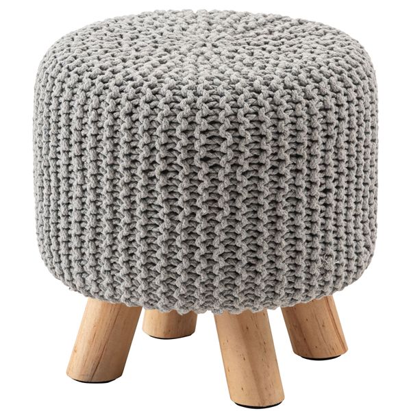 スツール 約W28×D28×H30cm ライトグレー 完成品