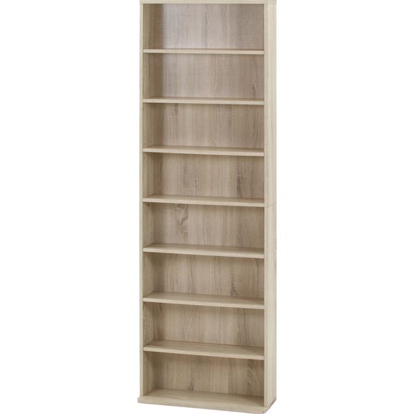 【6/9は！ポイント8倍】 大容量スリム書棚 約60cm幅 オーク 組立品【代引不可】