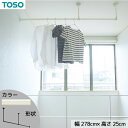 【タイムセール ポイント5倍】 ハンギングバー 約278cm×25cm ホワイト H-1 天井付け Lタイプセット 日本製 リビング ダイニング 洗濯物 観葉植...