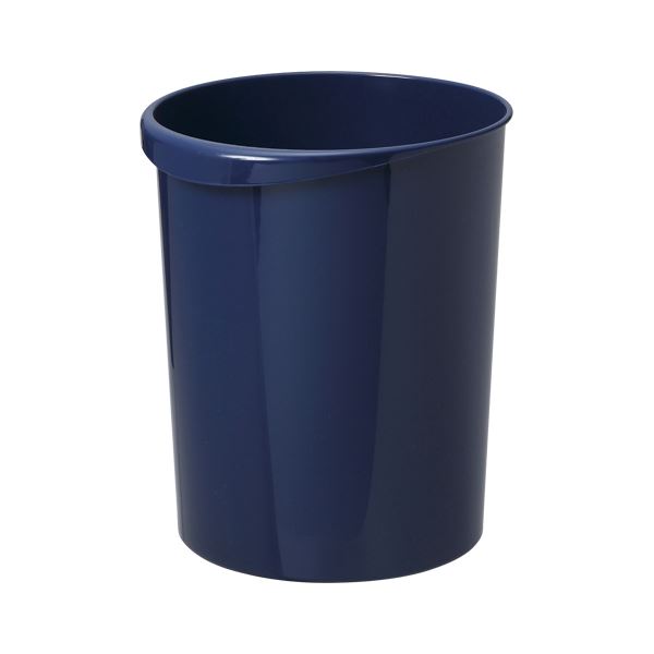 【ポイント9倍 1/15(水)】 （まとめ） リス WORK＆WORK 屑入れ 丸18DB ダークブルー 1個入 （×3セット）