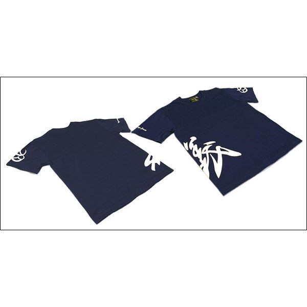 【ポイント8倍! 買いまわりで+最大10倍+SPU】 戦国武将Tシャツ 【直江兼続 義】 XSサイズ 半袖 綿100% ネイビー(紺) 〔Uネック おもしろ〕