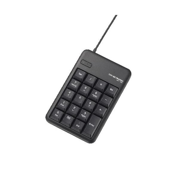 【タイムセール ポイント5倍】 (まとめ)エレコム 2ポートUSB2.0HUB付USBテンキーボード TK-TCM012BK(×3セット)