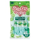 【タイムセール ポイント5倍】 (まとめ) オカモト ふんわりやわらか天然ゴム手袋 M グリーン OK-1M-G 1双 (×50セット)
