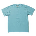 【タイムセール ポイント5倍】 50回ウォツシュ加工ガーメント後染め6.2オンスヘビーウェイトTシャツ ラグンブルー M(4)