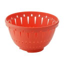 【タイムセール ポイント5倍】 (60セット) コランダー/水切りざる (Sサイズ レッド) 材質:PP 『リベラリスタ』(代引不可)