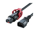 【タイムセール ポイント5倍】 サンワサプライ 抜け防止ロック式電源コードロックプラス(1m) APW15-C14C13LP-10