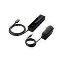【タイムセール ポイント5倍】 エレコム 7ポートUSB3.0ハブ(マグネット・セルフパワータイプ) U3H-T719SBK