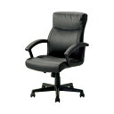 ナカバヤシ OAレザーチェア ローバック 肘付 ブラック CNL-501BK 1脚 (組立品)