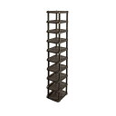 【ポイント8倍+5のつく日】 スリム シューズラック/下駄箱 10段 (ダークブラウン) 26.5×30×144cm 日本製 ポリプロピレン 〔玄関 エントランス 入口〕(代引不可)