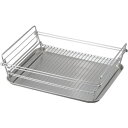 【タイムセール!ショップポイント5倍】 〔8個セット〕 水切りラック 水切りかご 大 約幅38.4cm 折りたたみ式 日本製 ステンレス製 耐久性抜群 スイマイ...