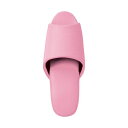 【タイムセール ポイント5倍】 (まとめ)抗菌ビニールレザー調スリッパ(前開き) ピンク 10足(×3セット)
