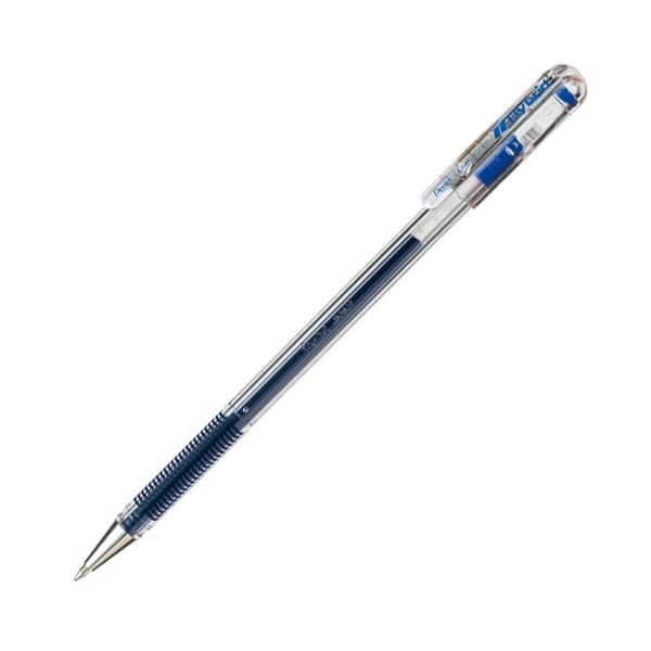 【タイムセール ポイント6倍】 (まとめ) ぺんてる ゲルインクボールペン ハイブリッド 0.5mm 青 業務用パック EK105-GC 1箱(10本) （×10セット）
