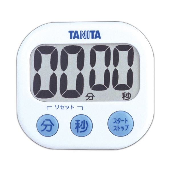 【ポイント8倍! 買いまわりで+最大10倍+SPU】 (まとめ) タニタ でか見えタイマー ホワイト TD-384WH 1個 【×10セット】