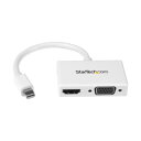 【タイムセール ポイント5倍】 StarTech MiniDisplayPort接続トラベルA/Vアダプタ 2 in 1 MDP2HDVGAW 1個