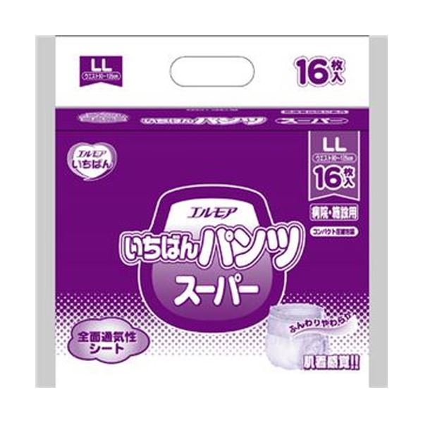 【ポイント8倍! 買いまわりで+最大10倍+SPU】 （まとめ）カミ商事 エルモア いちばん パンツスーパー LL 1パック（16枚）【×10セット】 2