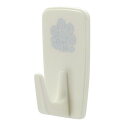 【タイムセール ポイント5倍】 ペタンフック (3個入り) ホワイト 花柄 耐荷重:1.5kg (120個セット) レック