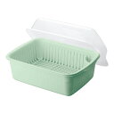 【タイムセール ポイント5倍】 〔まとめ〕 水切りかご 水切りラック 約幅45.5cm 大 グリーン 10個セット フード付き 抗菌仕様 Nポゼ キッチン 台所...