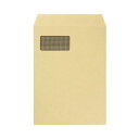 【ショップポイント5倍】 (まとめ) TANOSEE A4窓付クラフト封筒テープのり付 裏地紋付 1パック(100枚) (×5セット)