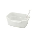 【タイムセール ポイント5倍】 (まとめ) ラプレ ネコトイレ 深型 40 ホワイト (×5セット) (ペット用品)