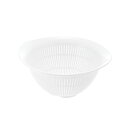 【5/5は! ポイント9倍】 (まとめ) プラスチック製 ザル/キッチン用品 (ホワイト L) 銀イオン配合 食洗機対応 『シェリー』 (×80個セット)
